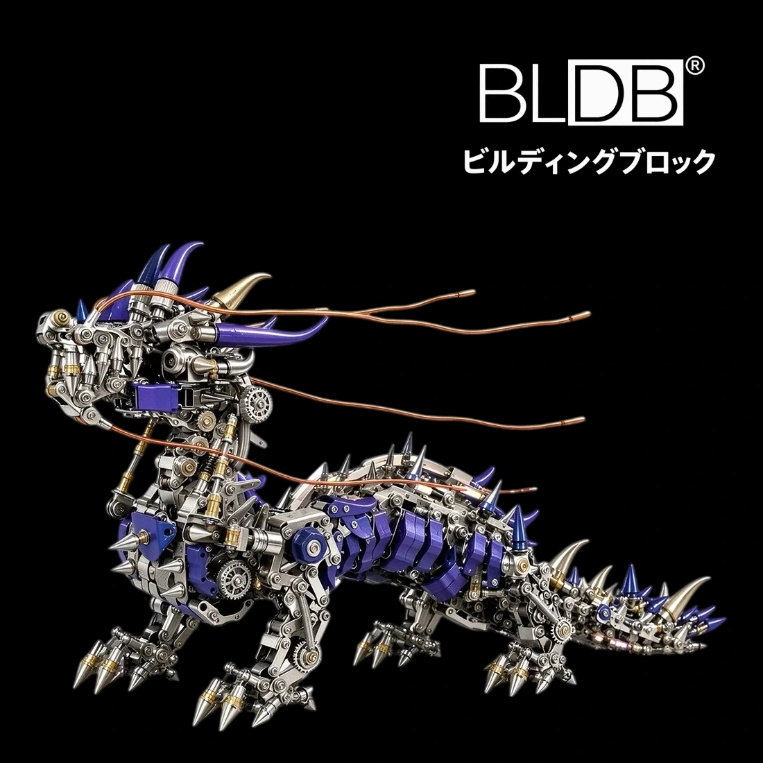 BLDBが公開したLEDライト付き機械麒麟の公式完成イメージ。完成品の同梱販売を示す写真ではありません。