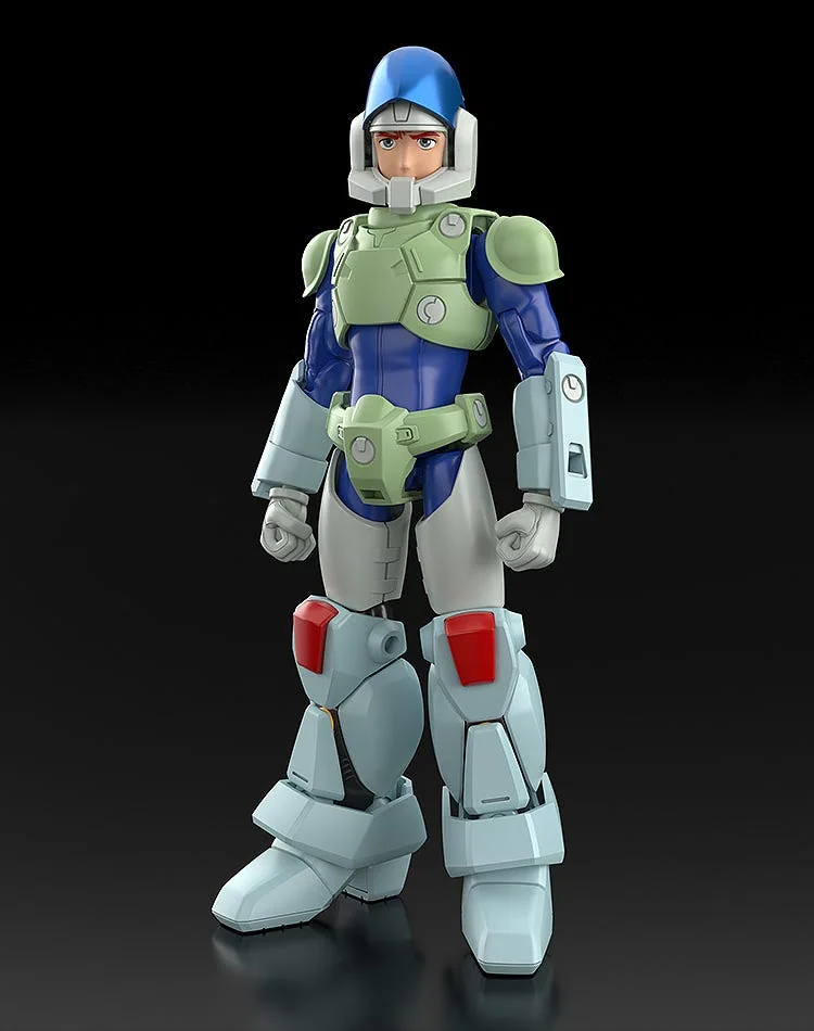 レイ機のヘルメットを装着したスーツ姿の塗装イメージCG