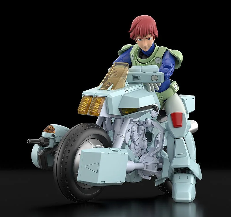 レイ機の素顔とアーマーサイクルの塗装イメージCG